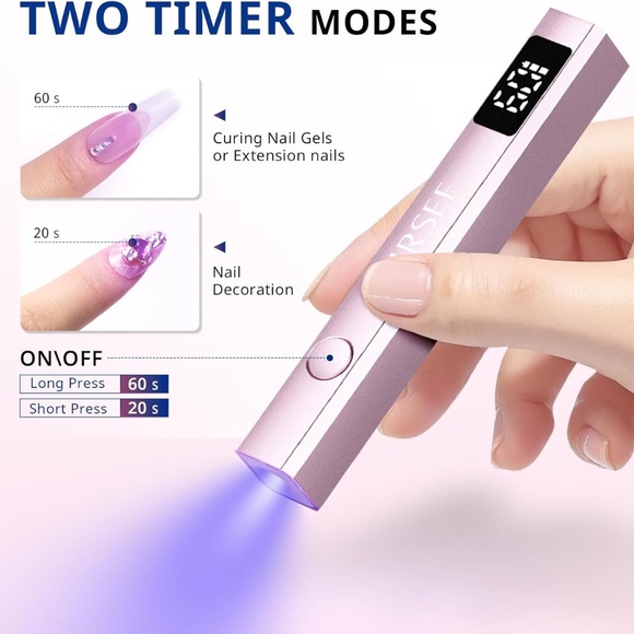 Pink Cordless Mini Nail Lamp - Picture 4 of 10